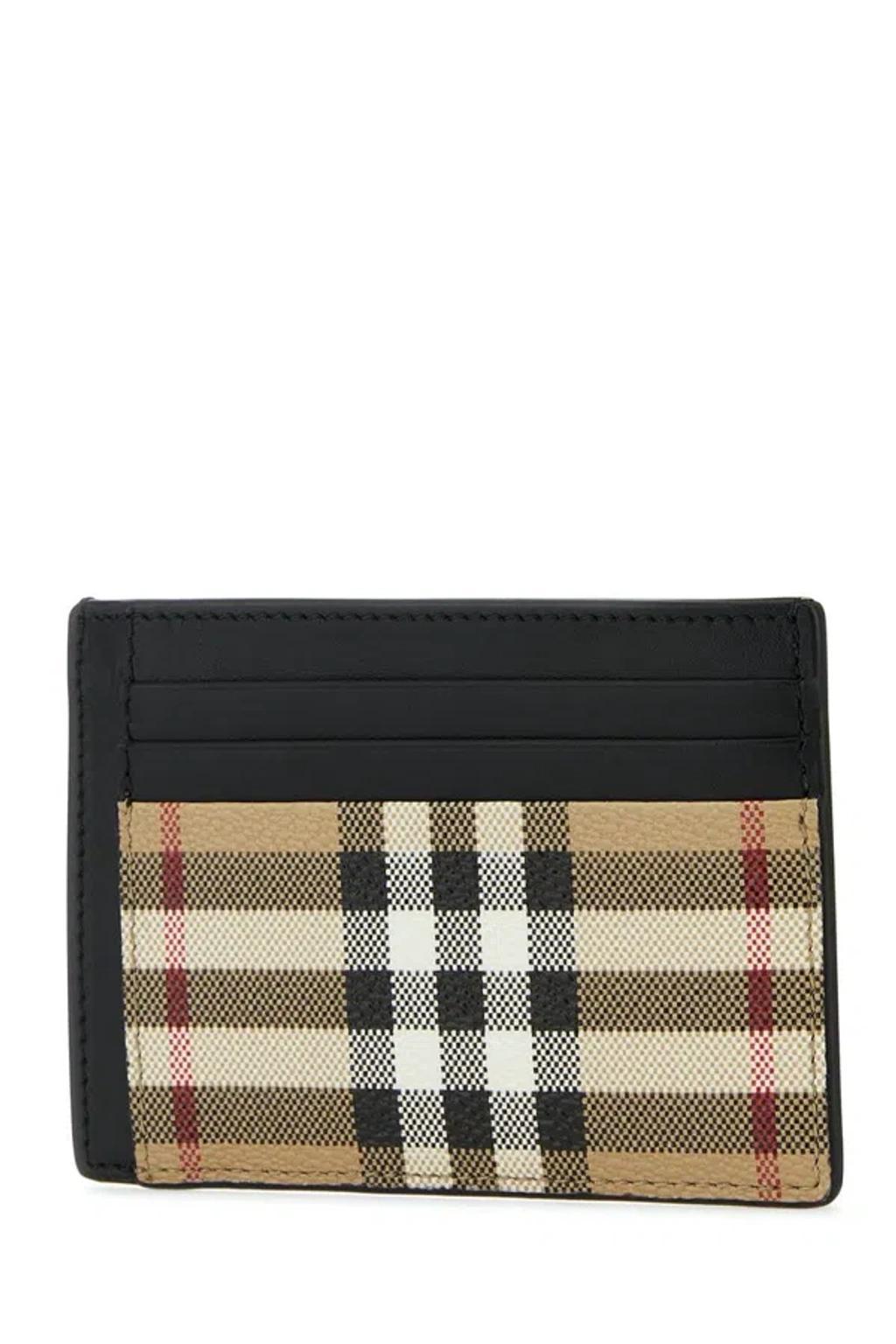 BURBERRY Printed Canvas Card Holder In Archivebeige Product Image