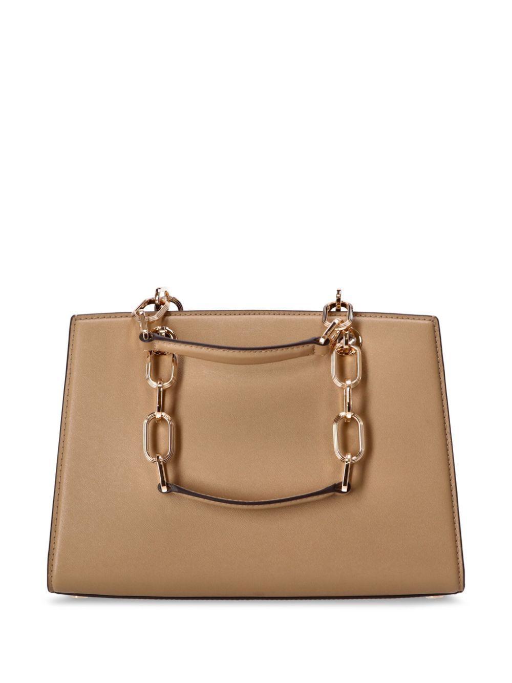 MICHAEL KORS Cynthia Leather Tote Bag In Brown Product Image