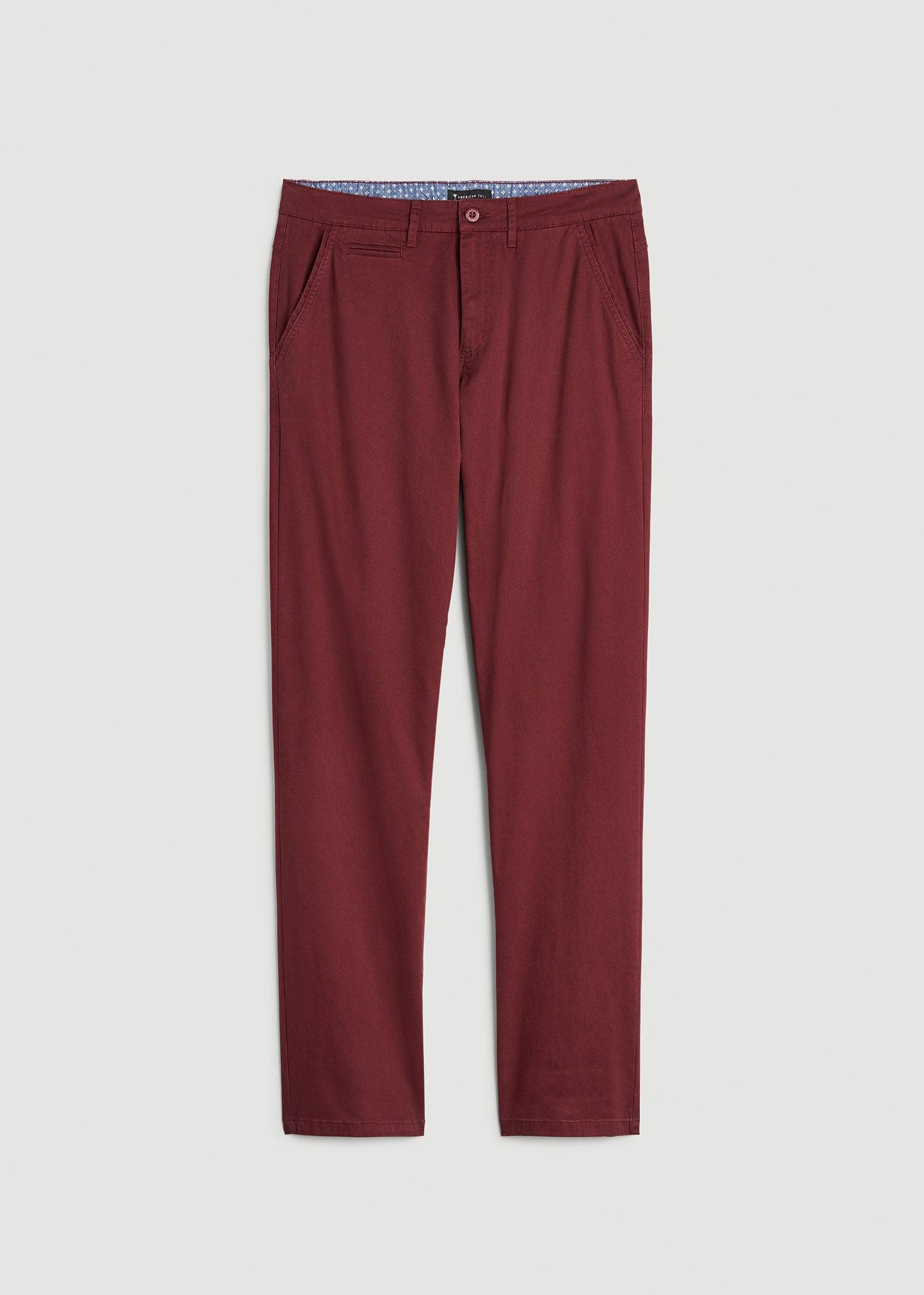 J1 STRAIGHT Leg Chinos in Red Ochre - Pants for Tall Men Product Image