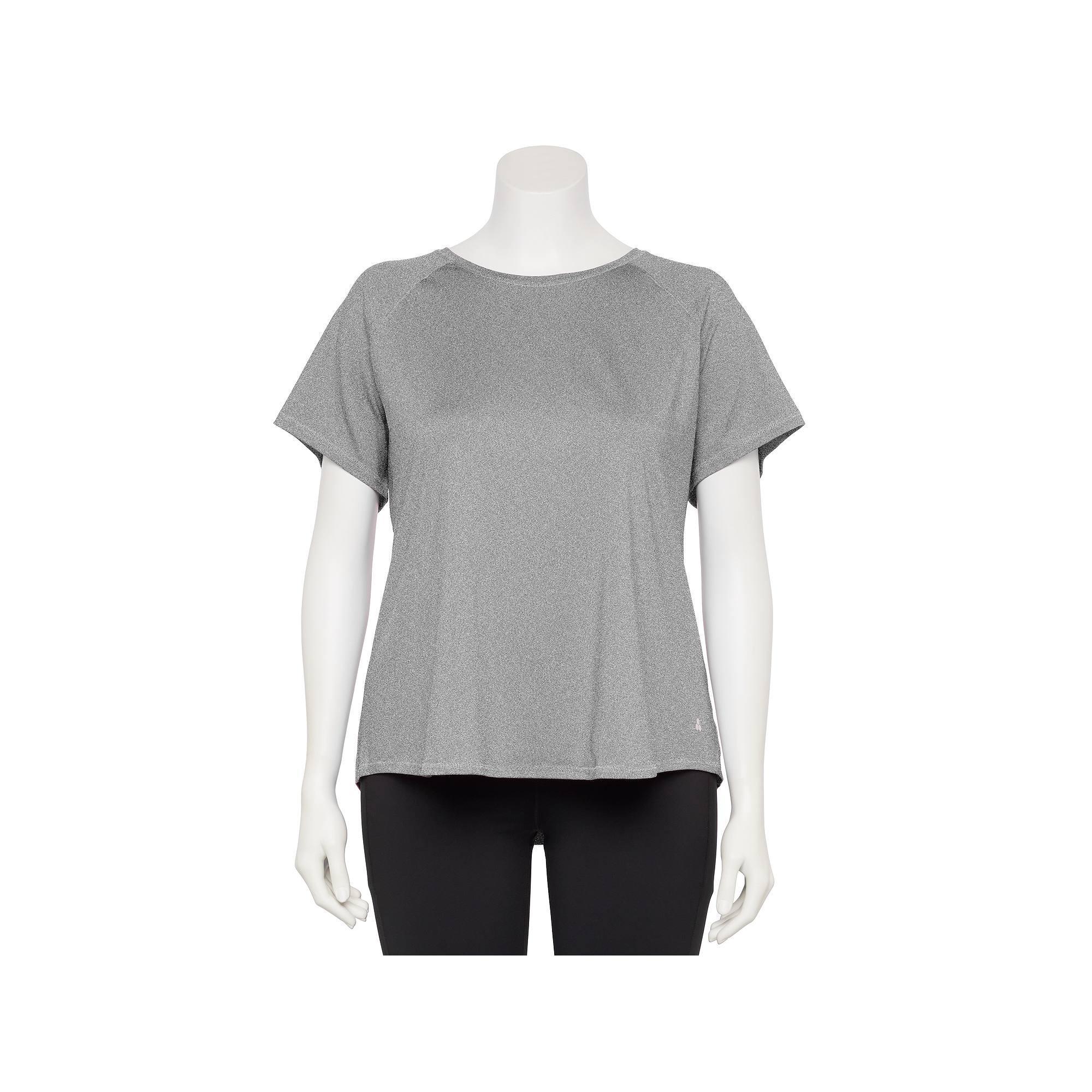 Plus Size Tek Gear Adaptive Dry Tek Tee, Women's, Size: 4XL, Gray Product Image