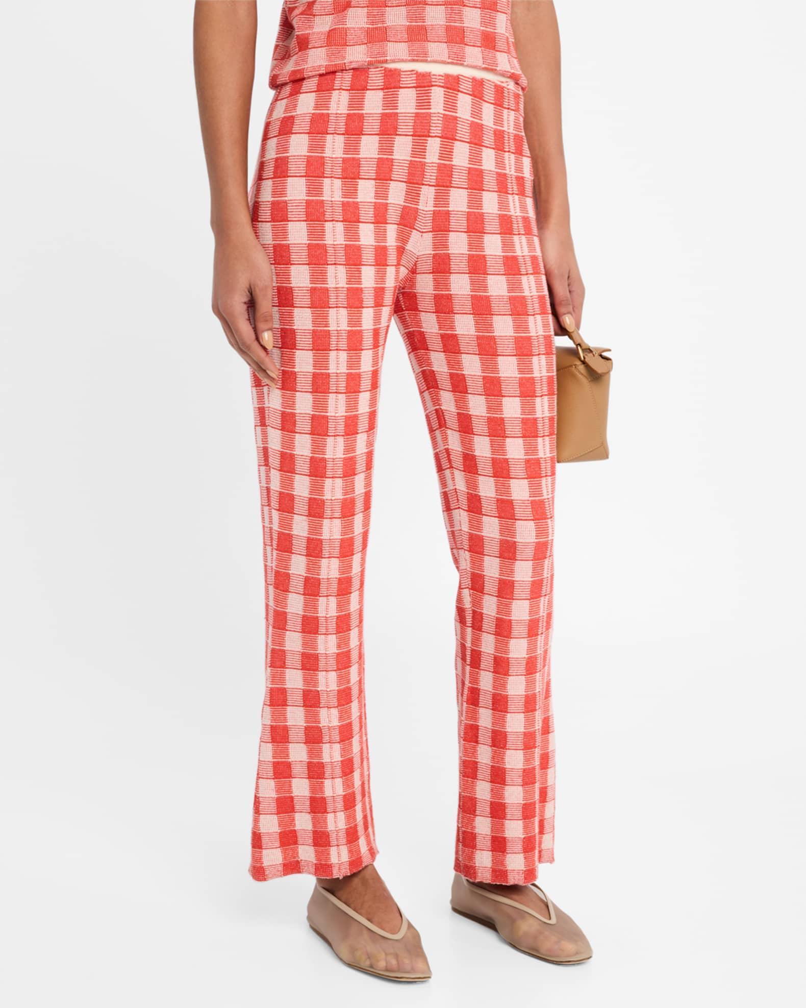 Gingham Flare Pants Product Image