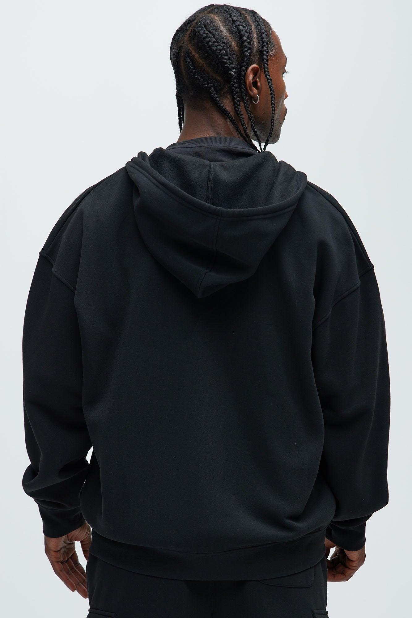 Crosses Zip Up Hoodie - Black Product Image