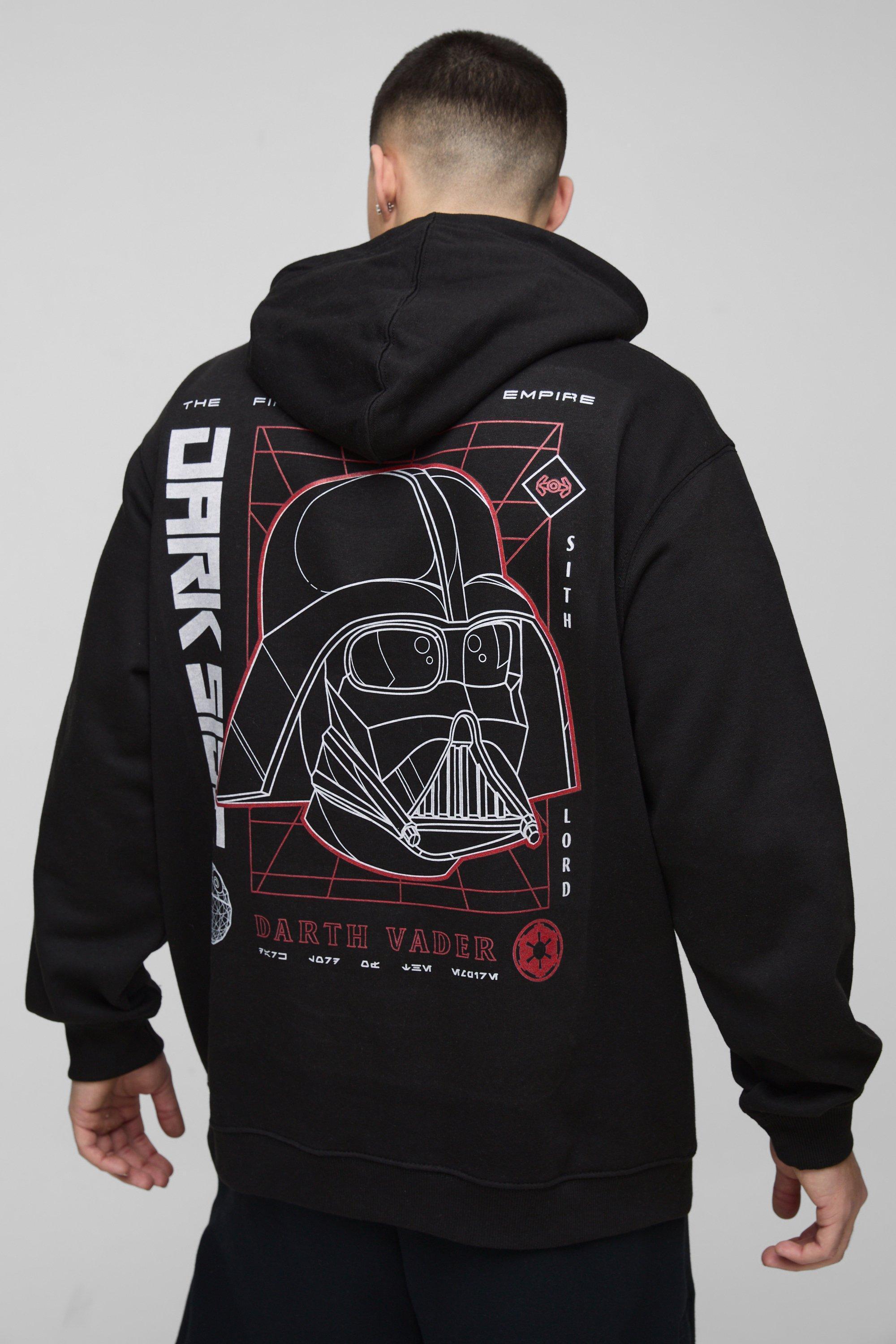 Oversized Star Wars Disney License Print Hoodie | boohooMAN USA Product Image