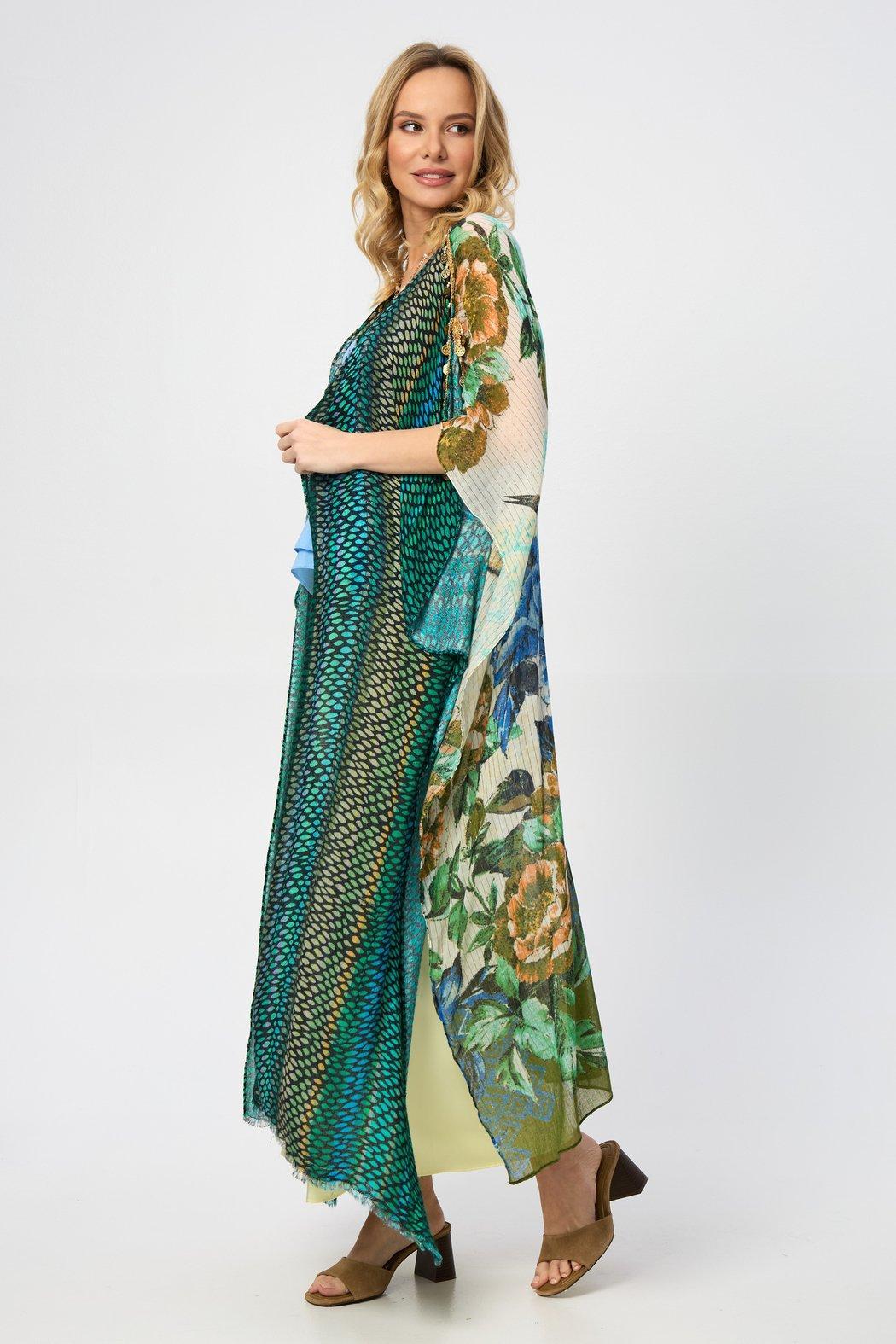 Shimmering Floral Print Kimono Product Image