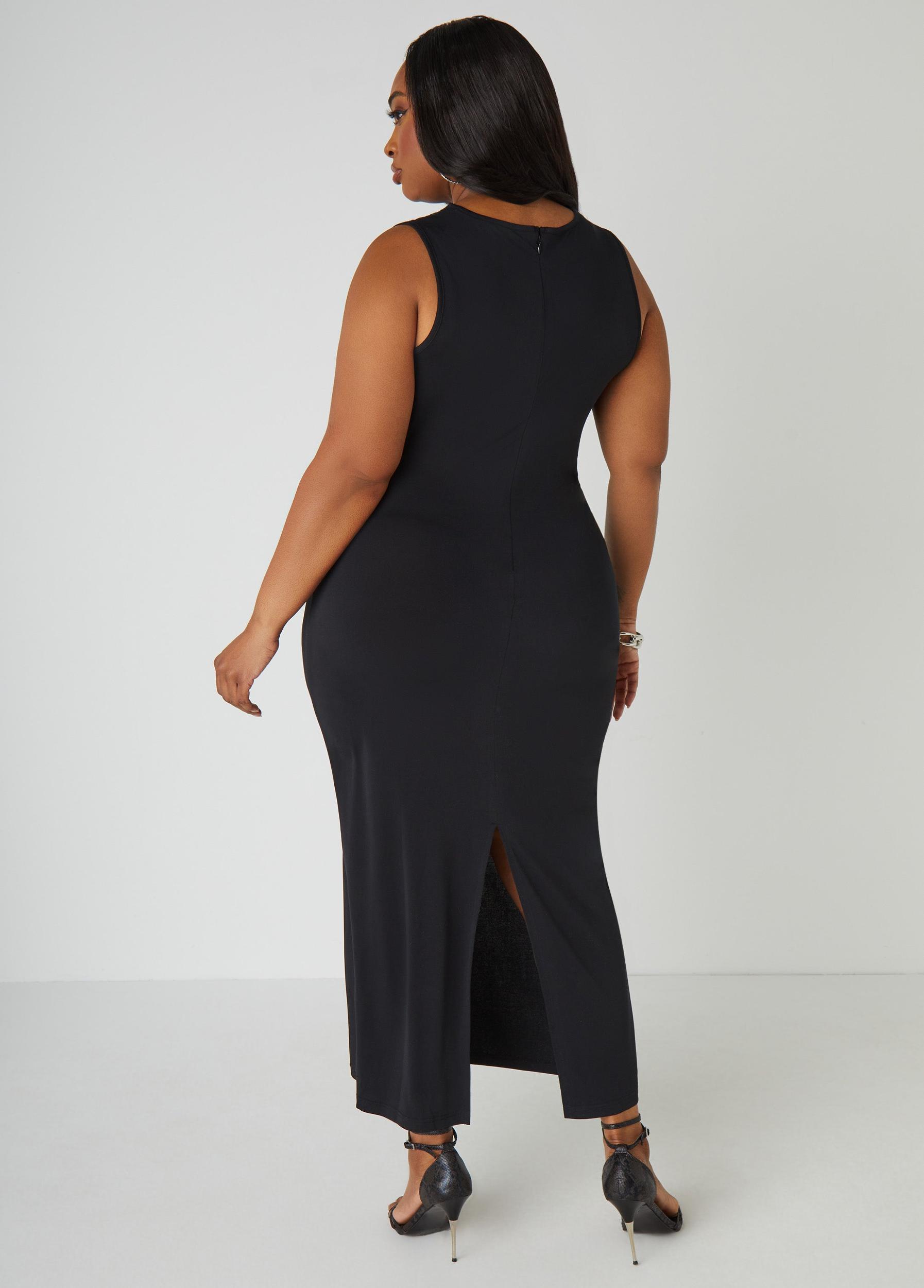 Ruched Knit Maxi Dress Product Image
