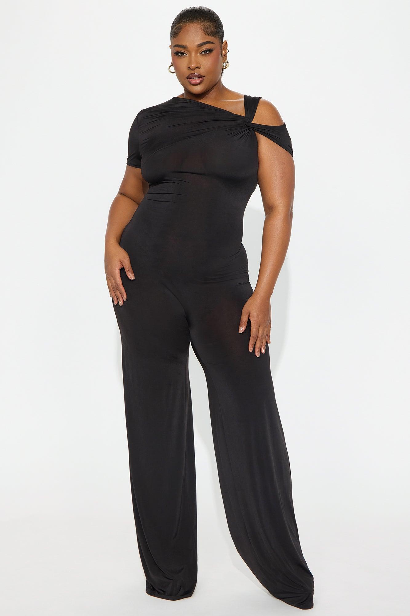 Twist It Up Cut Out Jumpsuit - Black Female Product Image