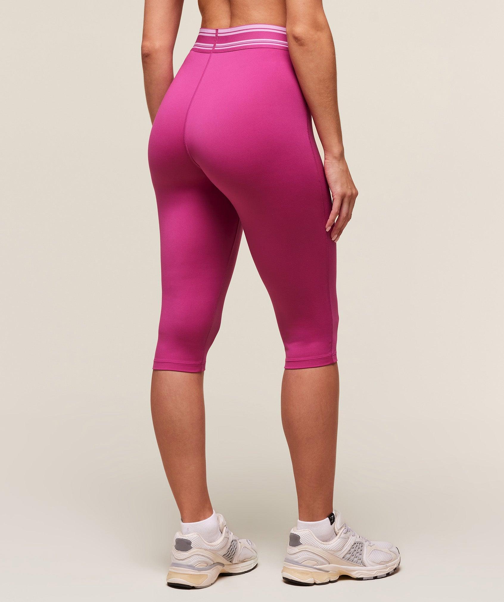 Gymshark Retro Capri Leggings - Winning Pink Female Product Image