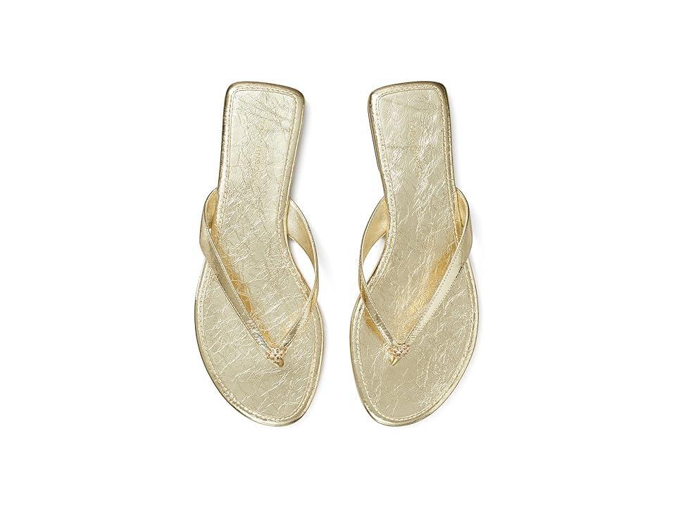 Womens Capri Metallic Leather Flip-Flops Product Image