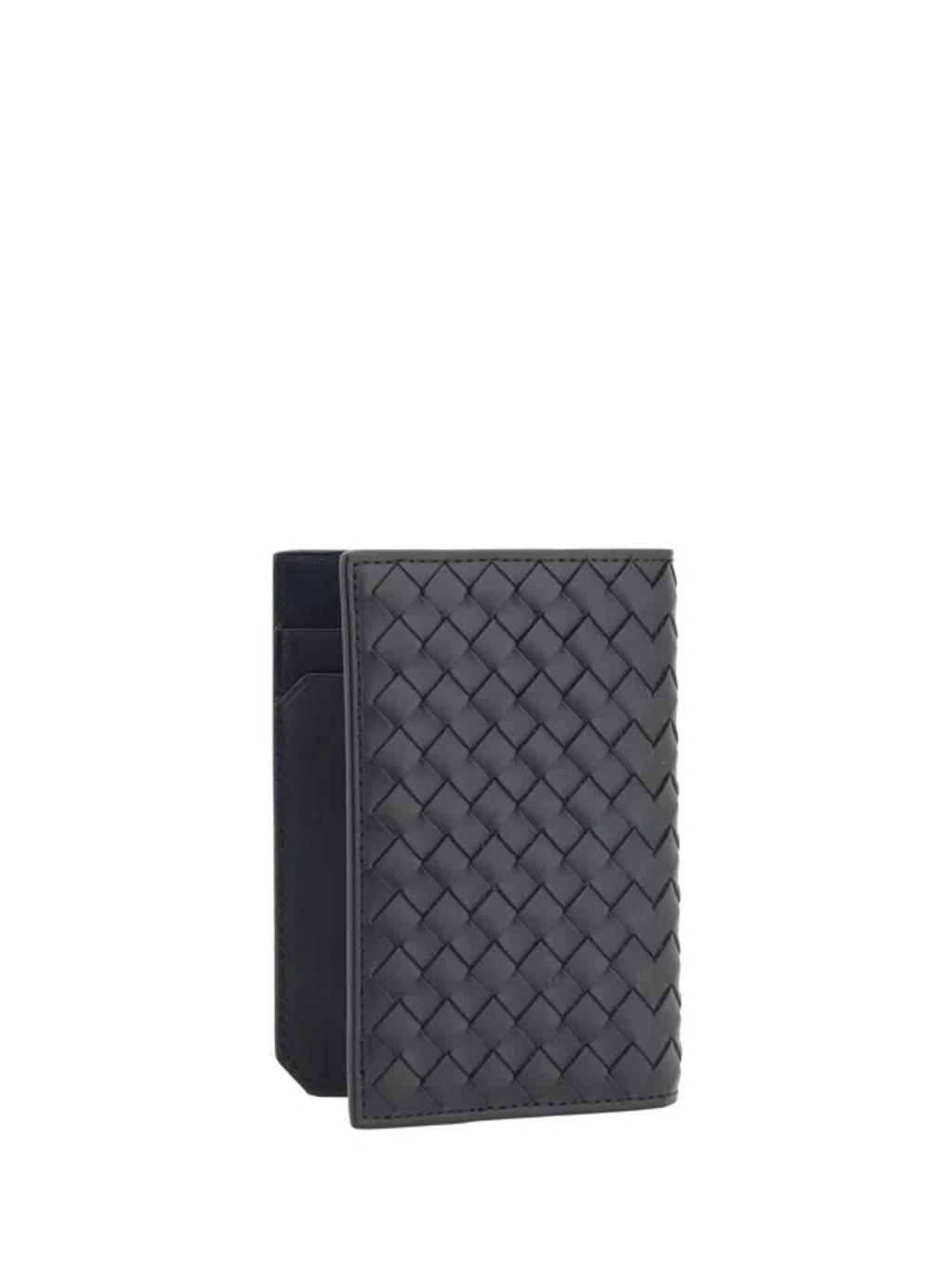 BOTTEGA VENETA Intrecciato Passport Holder In Space-silver Product Image