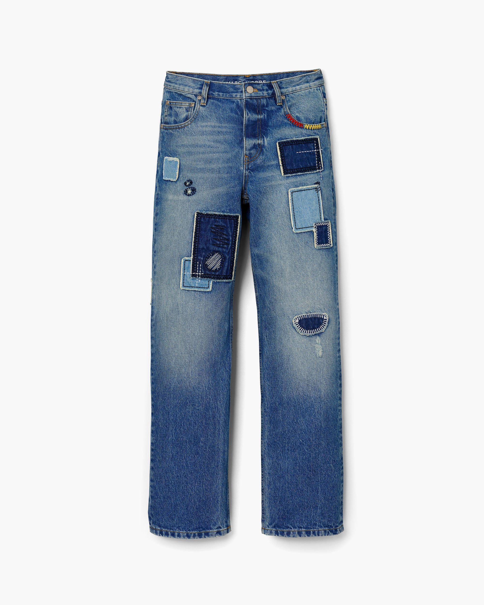 Patchwork Straight Jean Product Image