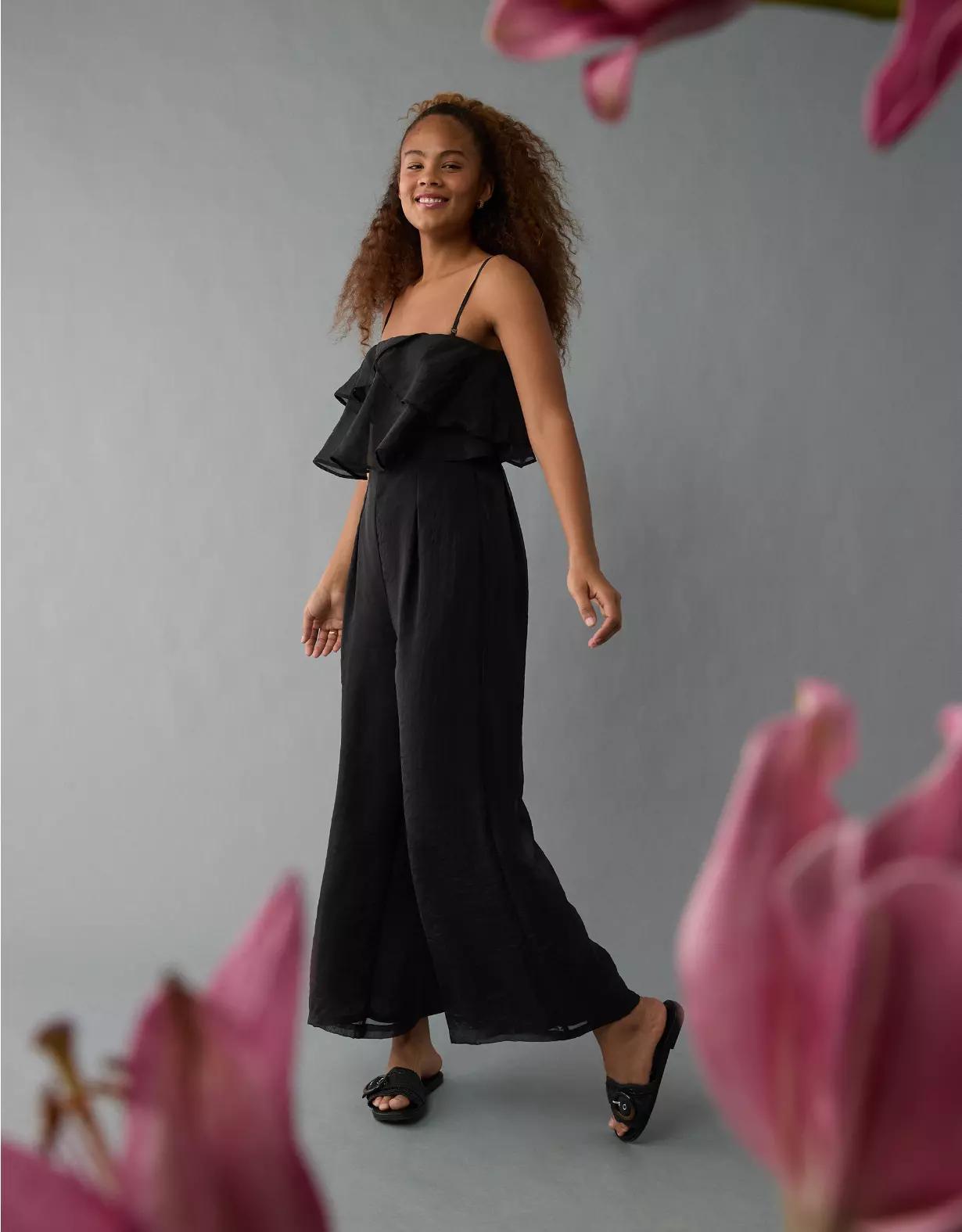 AE Strapless Ruffle Jumpsuit Product Image