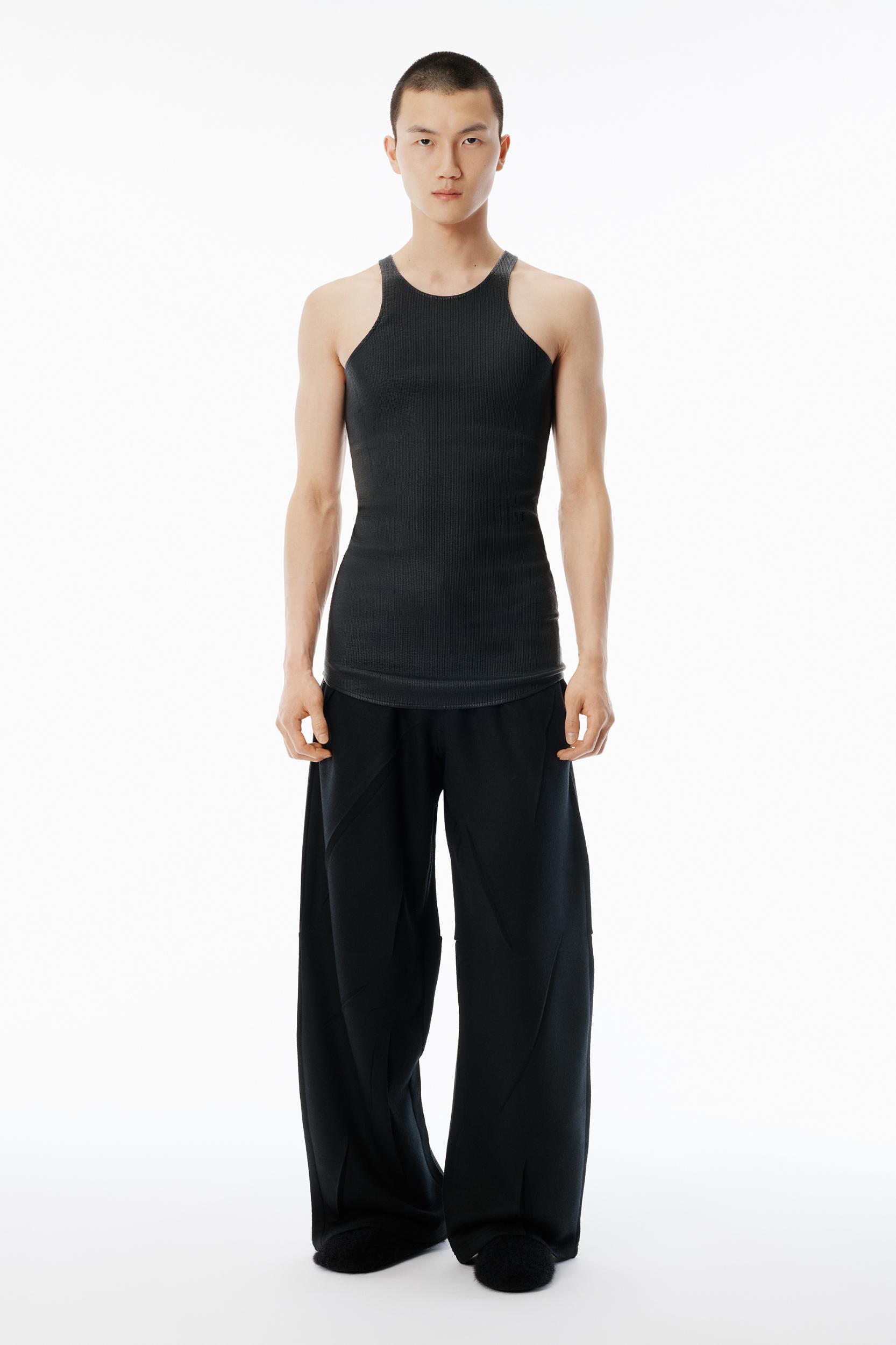 Black Creased Terry Oversized Sweatpant Product Image