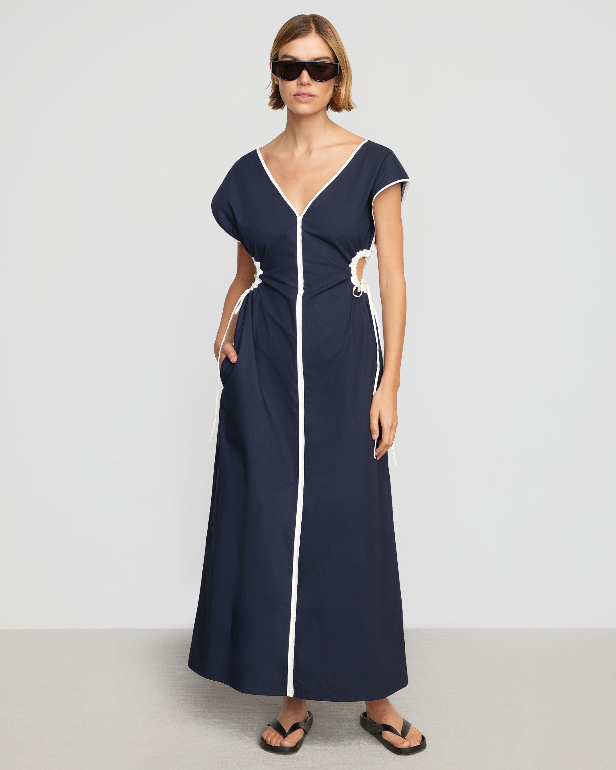 Basimah V-Neck Side Cut-Out Dress Product Image