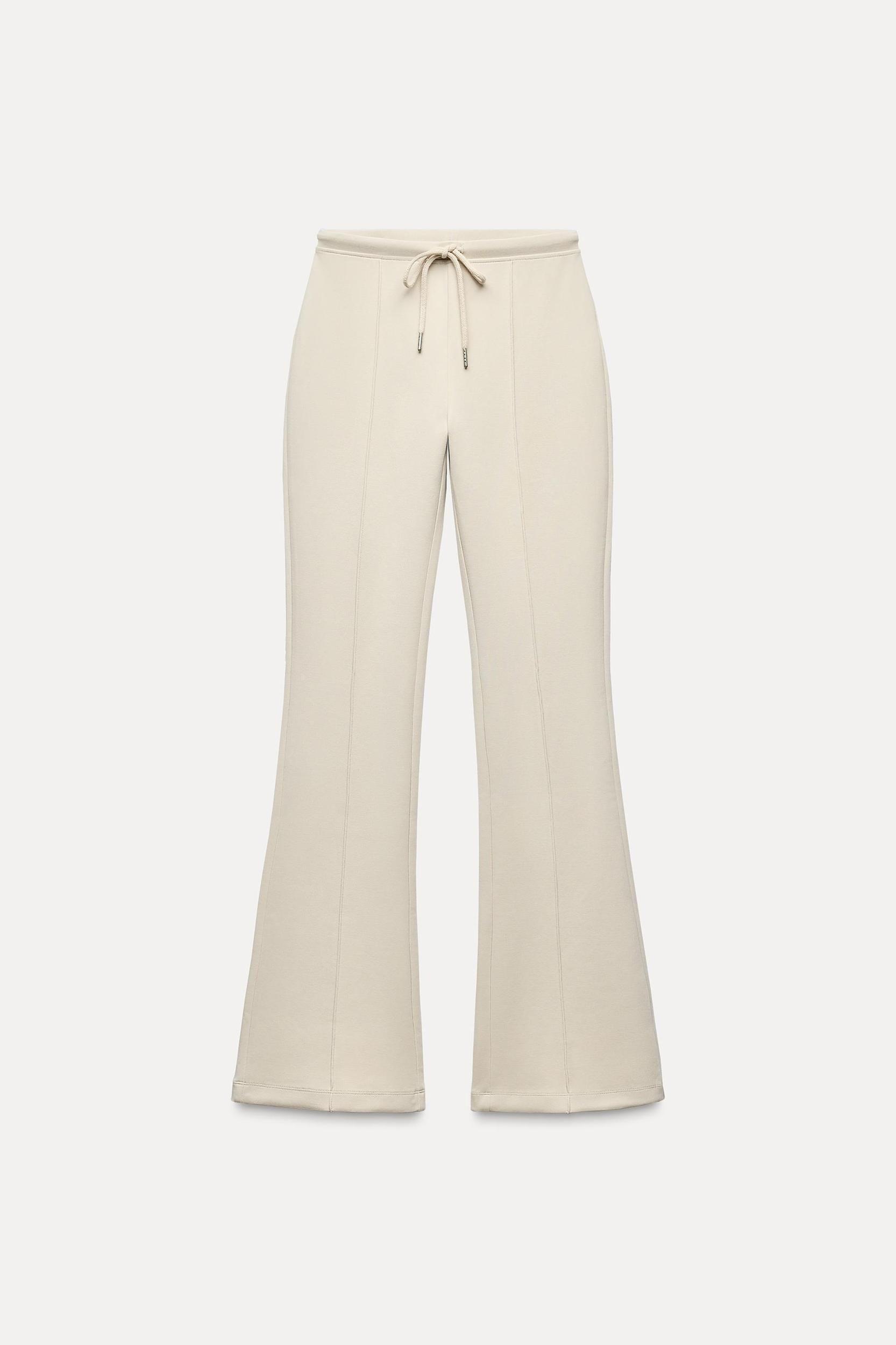 FLARE INTERLOCK PANTS WITH SEAMS Product Image