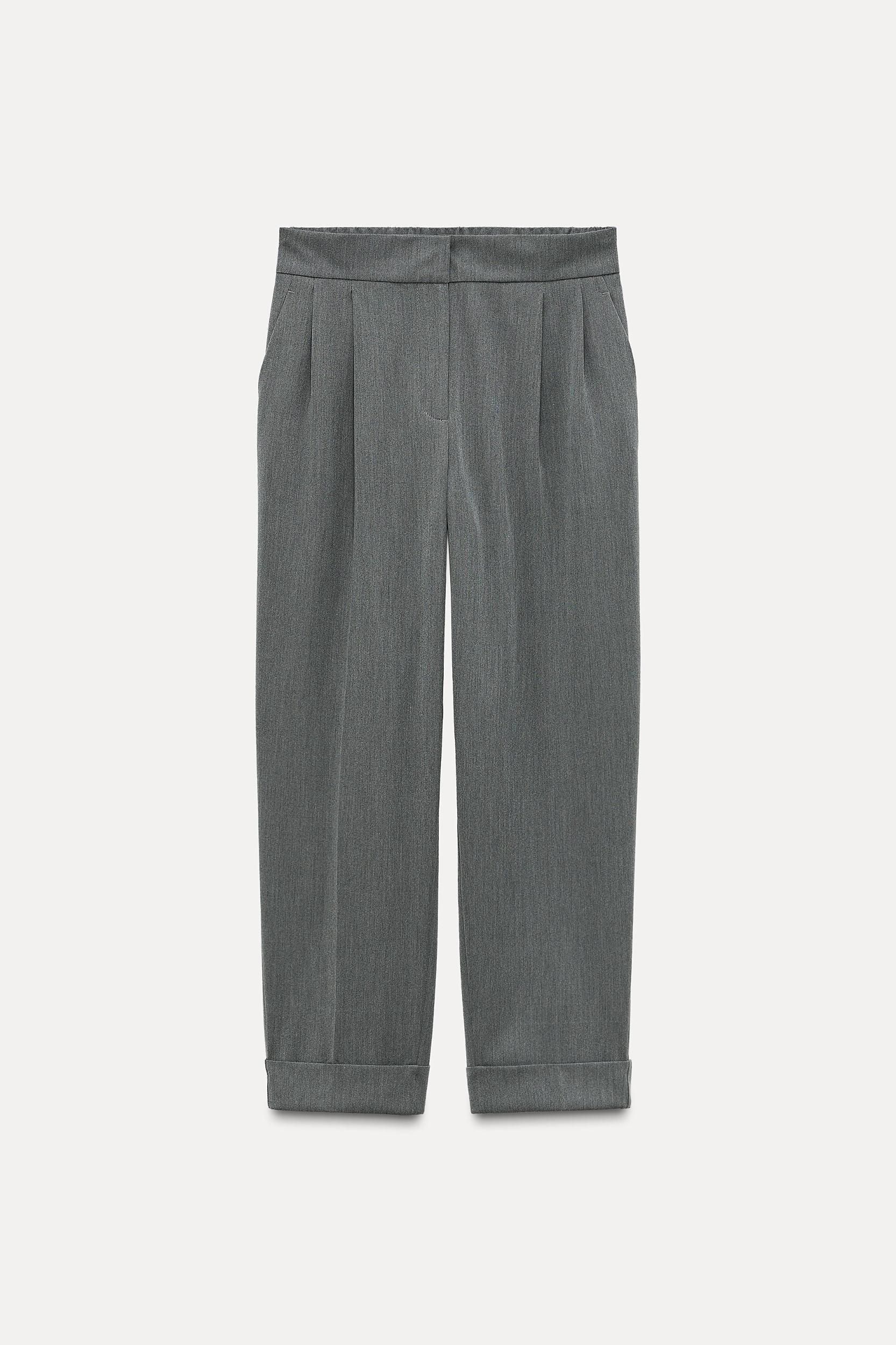 PANTS WITH DARTS AND CUFFED HEM Product Image