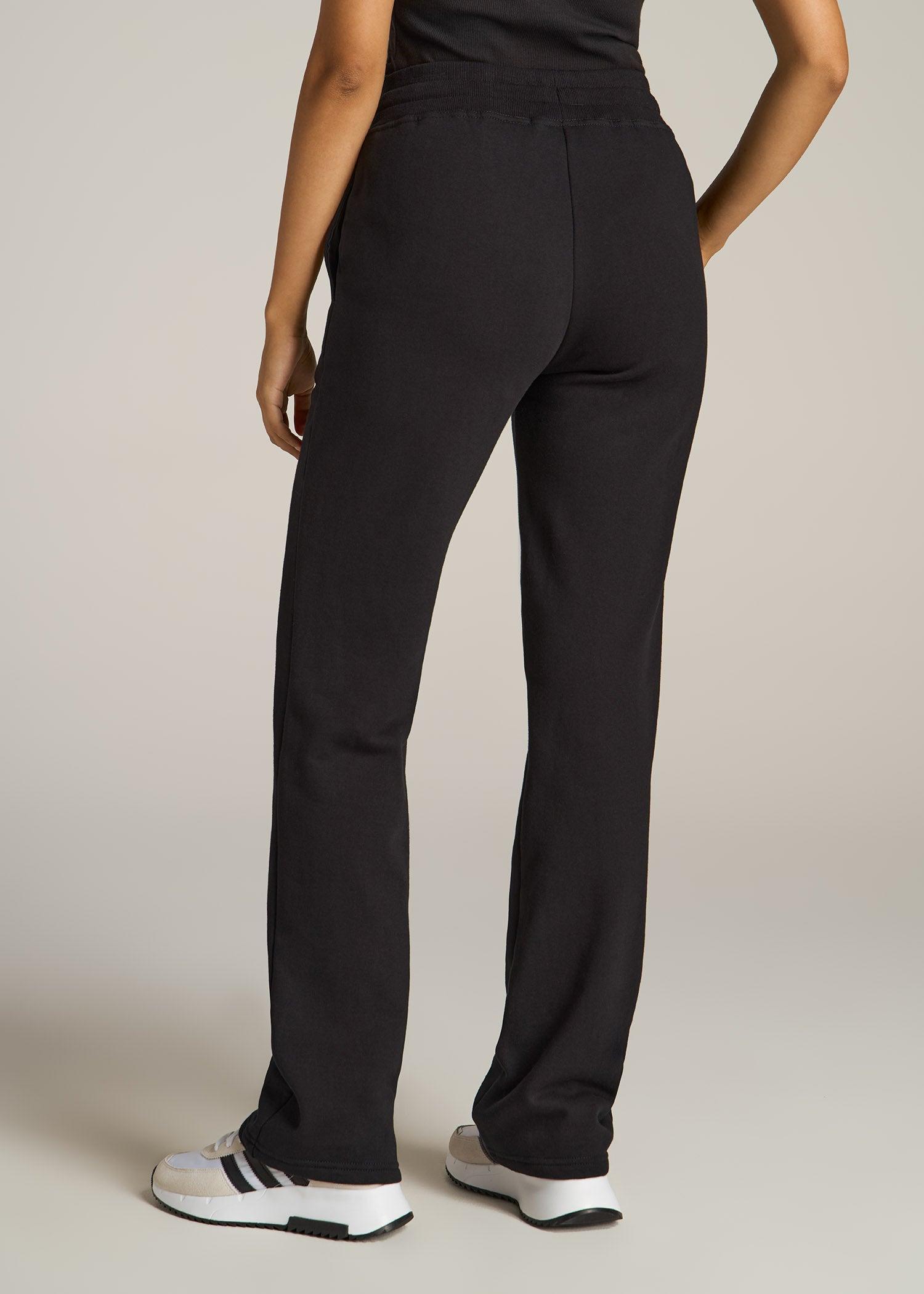 Wearever Fleece Open-Bottom Sweatpants for Tall Women in Black Product Image