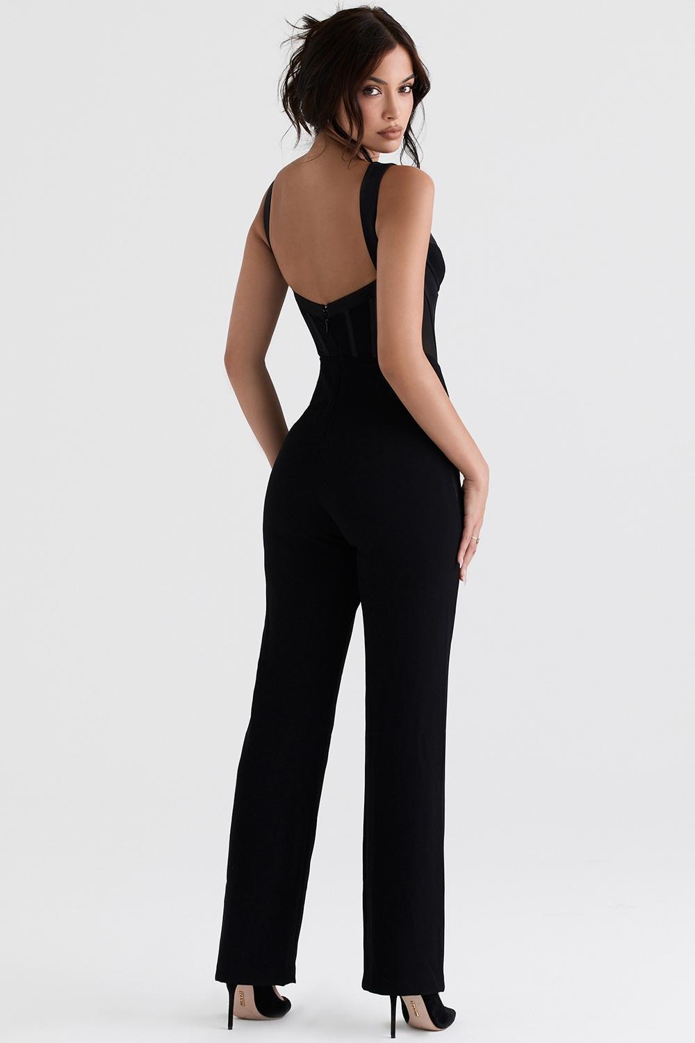 Mylene Black Corset Jumpsuit Product Image