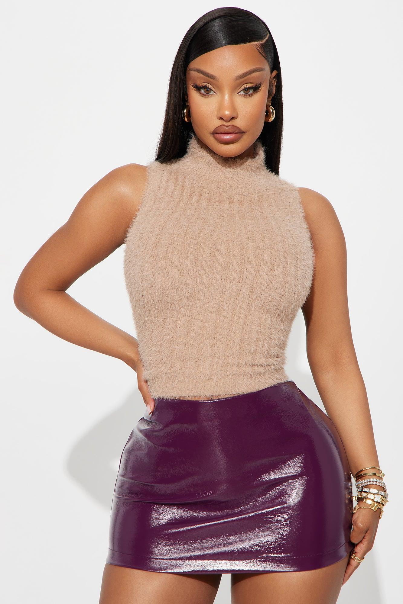 Soft Touch Fuzzy Sweater - Taupe Female Product Image