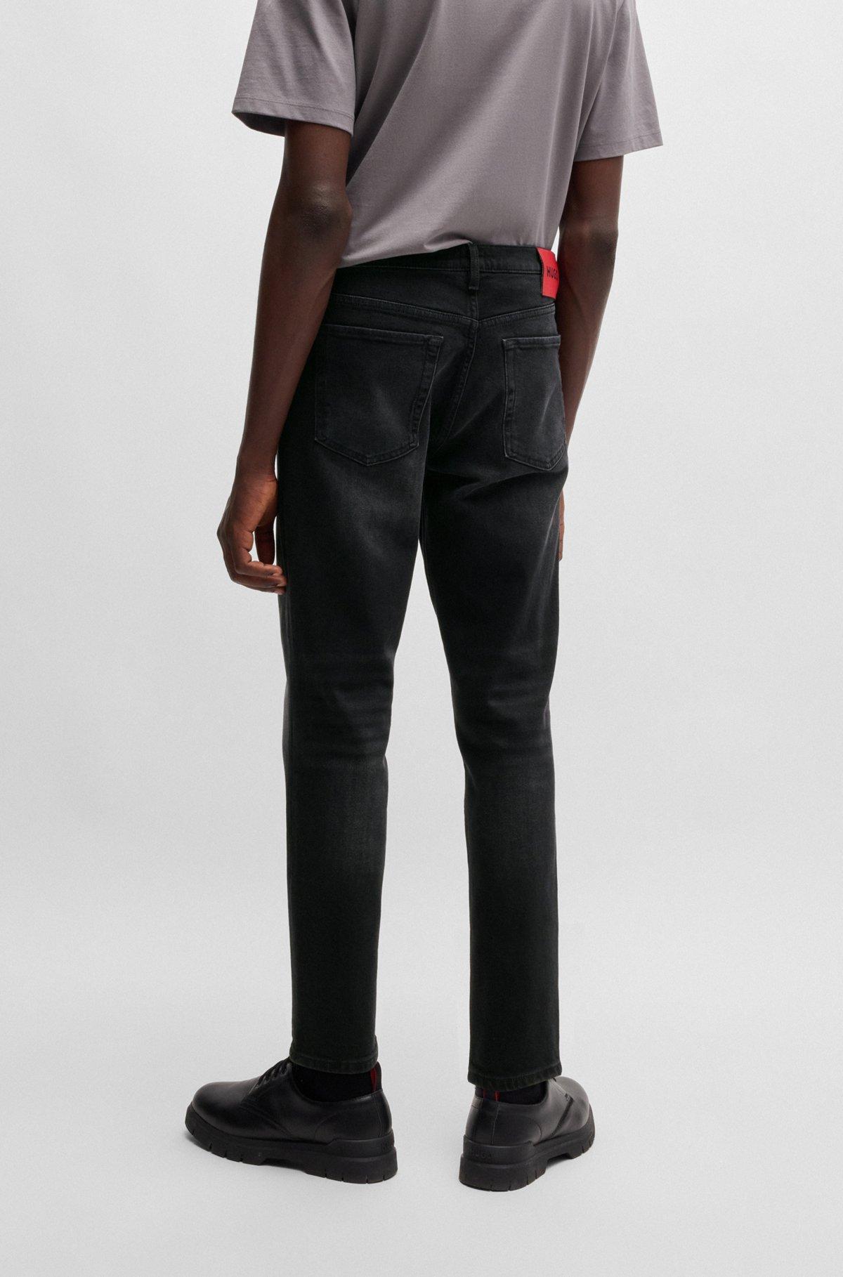 Tapered-fit jeans in black-black stretch denim Product Image