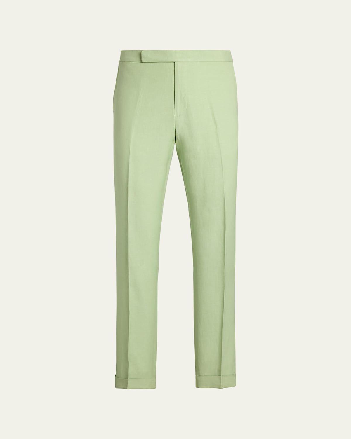 Mens Gregory Hand-Tailored Silk-Linen Trousers Product Image