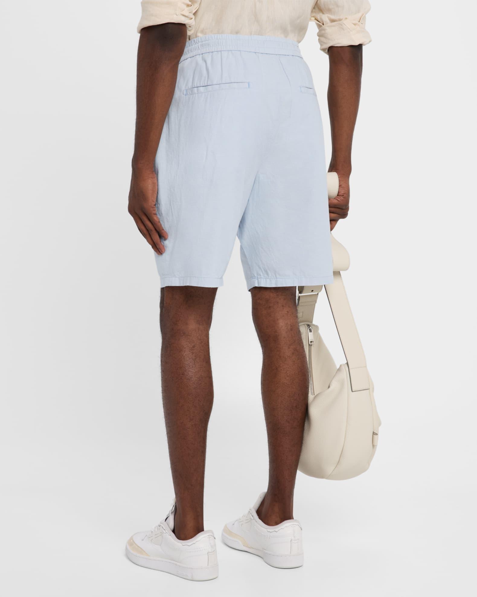 Men's Cotton-Linen Bermuda Shorts Product Image