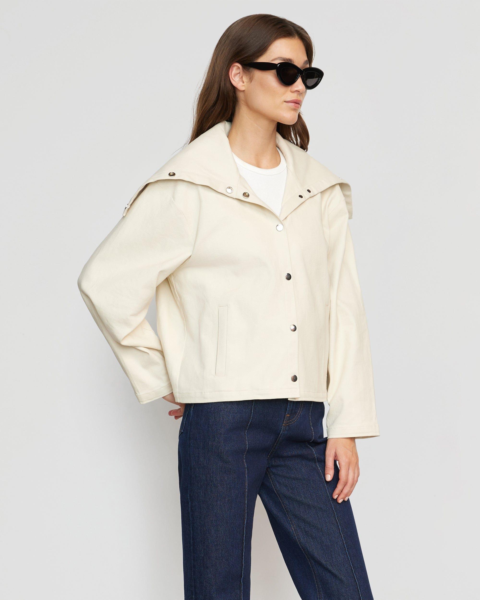 Jona Cropped Collared Jacket Product Image