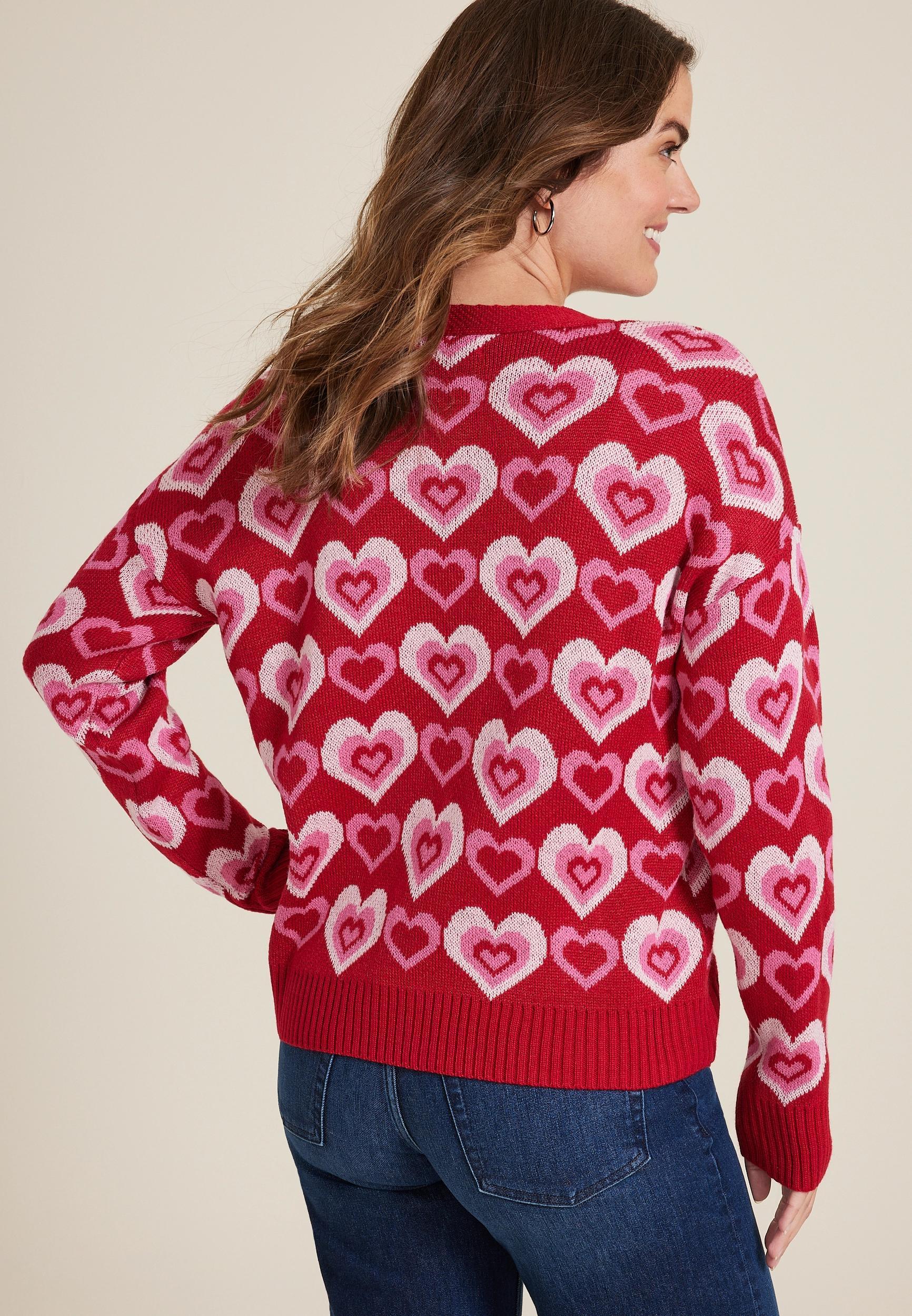 Heart Button Front Cardigan Product Image