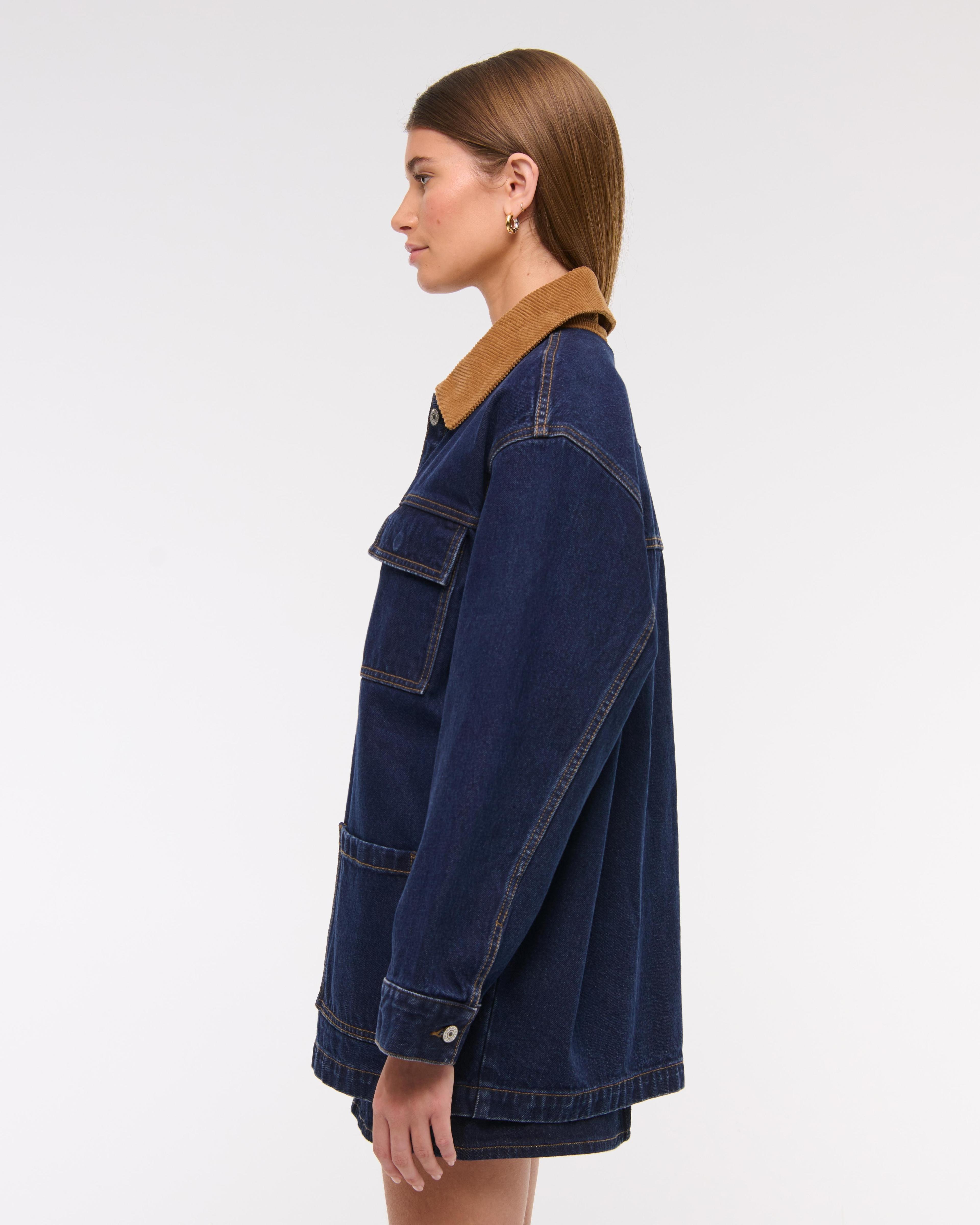 Denim Utility Shirt Jacket Product Image