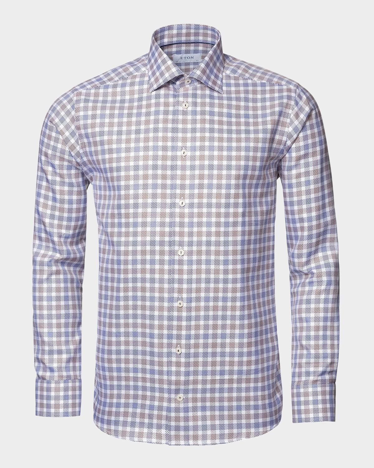 Mens Classic-Fit King Twill Check Button-Front Shirt Product Image