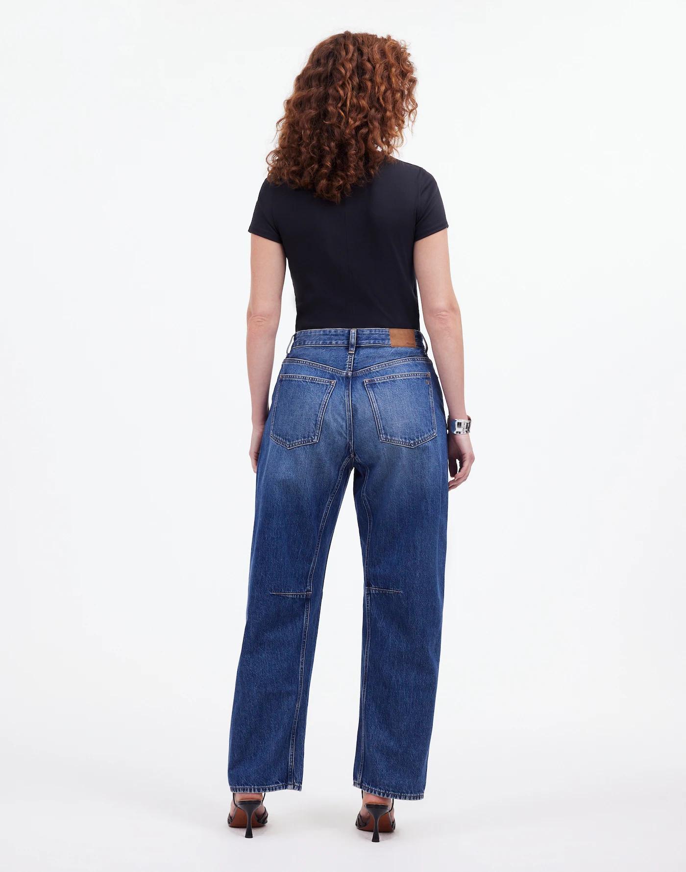 The Curvy Darted Barrel-Leg Jean in Irmo Wash Product Image