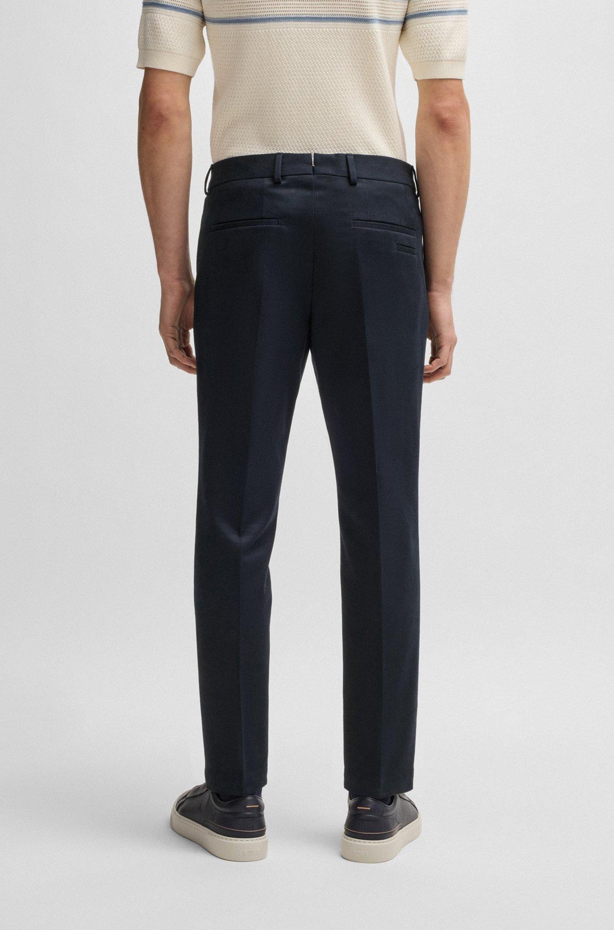 Slim-fit trousers in cotton, cashmere and stretch Product Image