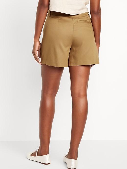 Extra High-Waisted Taylor Trouser Shorts -- 5-inch inseam Product Image