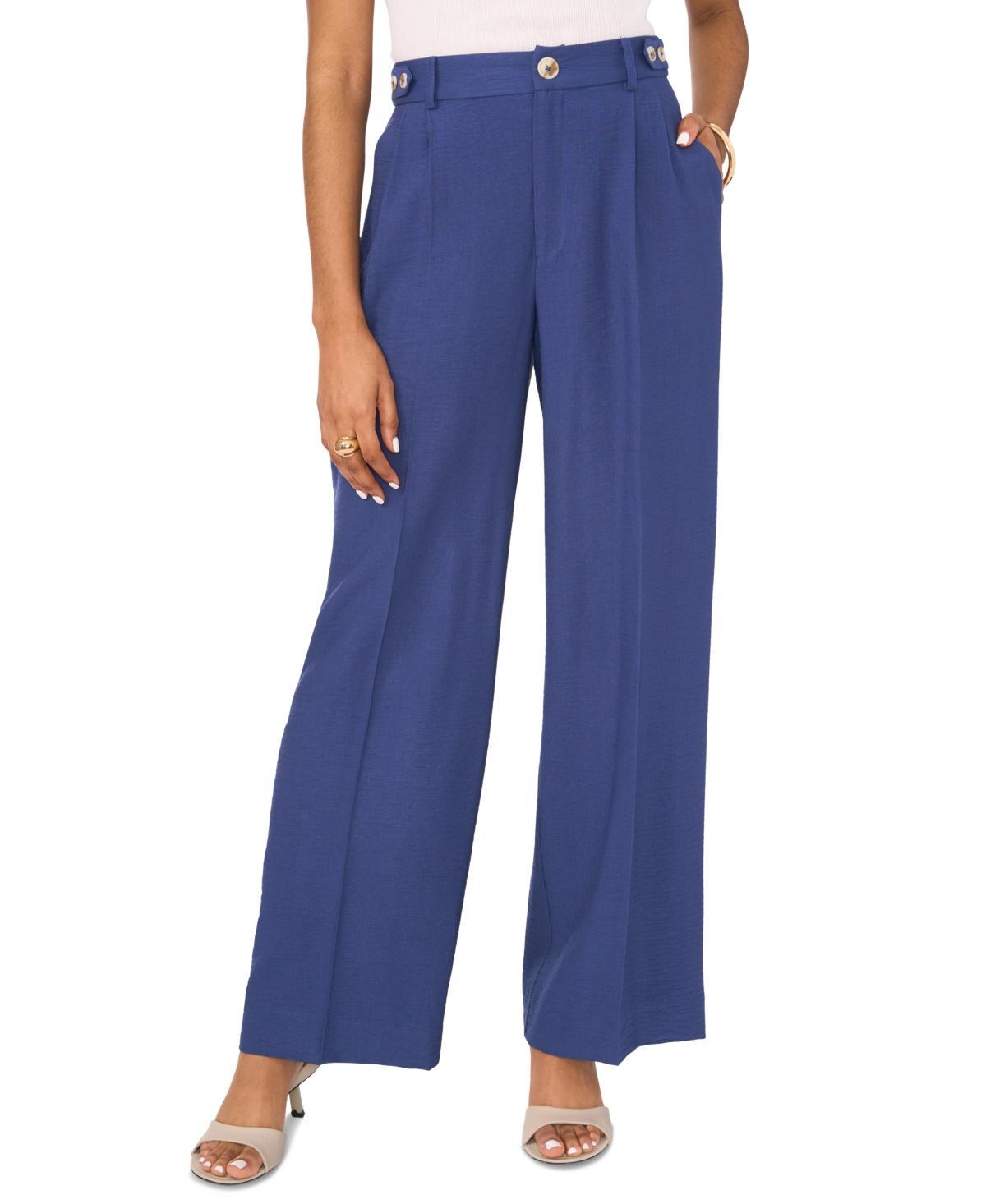 1.state Womens Button Detail Wide Leg Pants Product Image