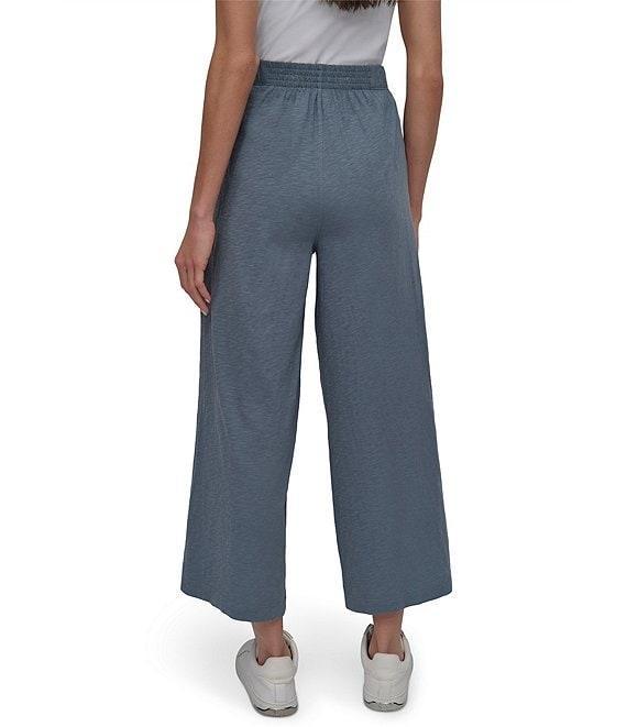 DKNY Sport by Donna Karan Slub Ankle Length Wide Leg Pants Product Image
