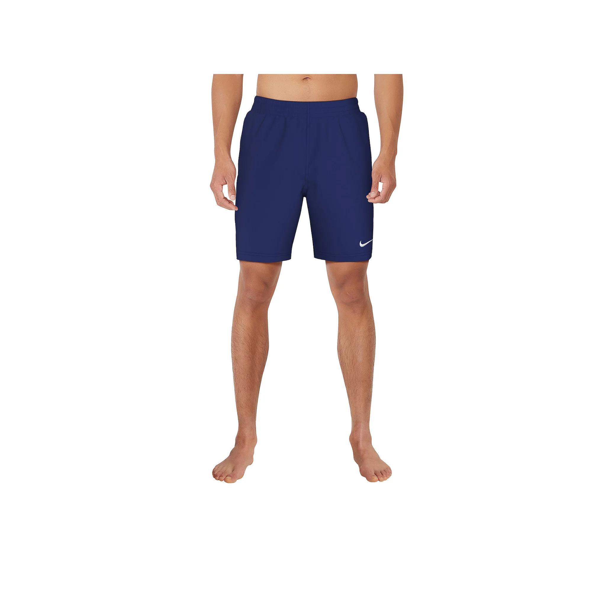 Mens Nike Essential 7 Swim Trunks Black Navy Product Image