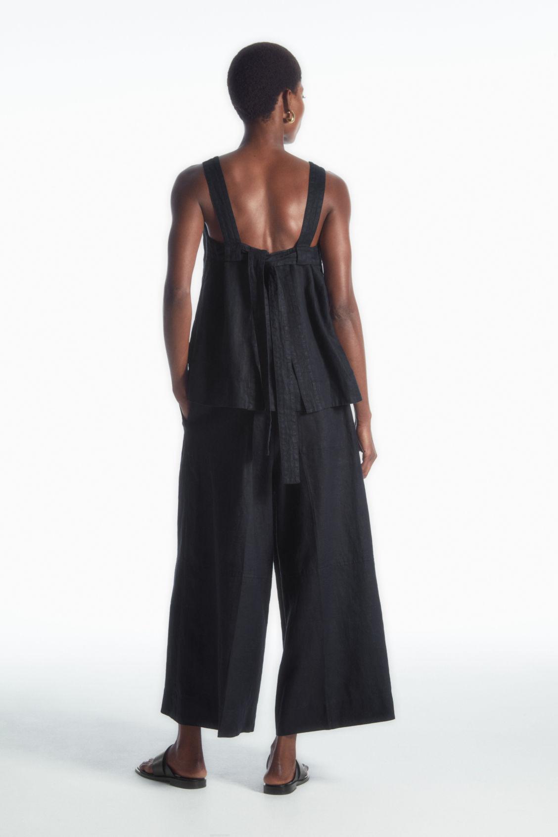 TIE-BACK LINEN TOP Product Image