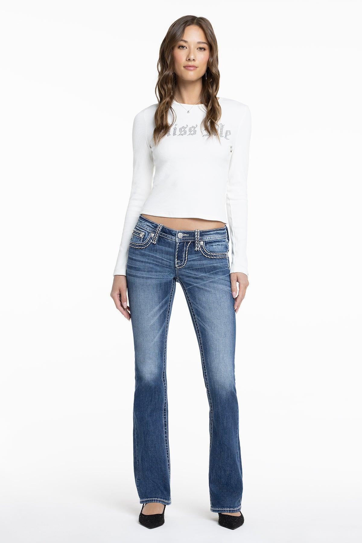 Cleo Stitched Bootcut Jeans Product Image