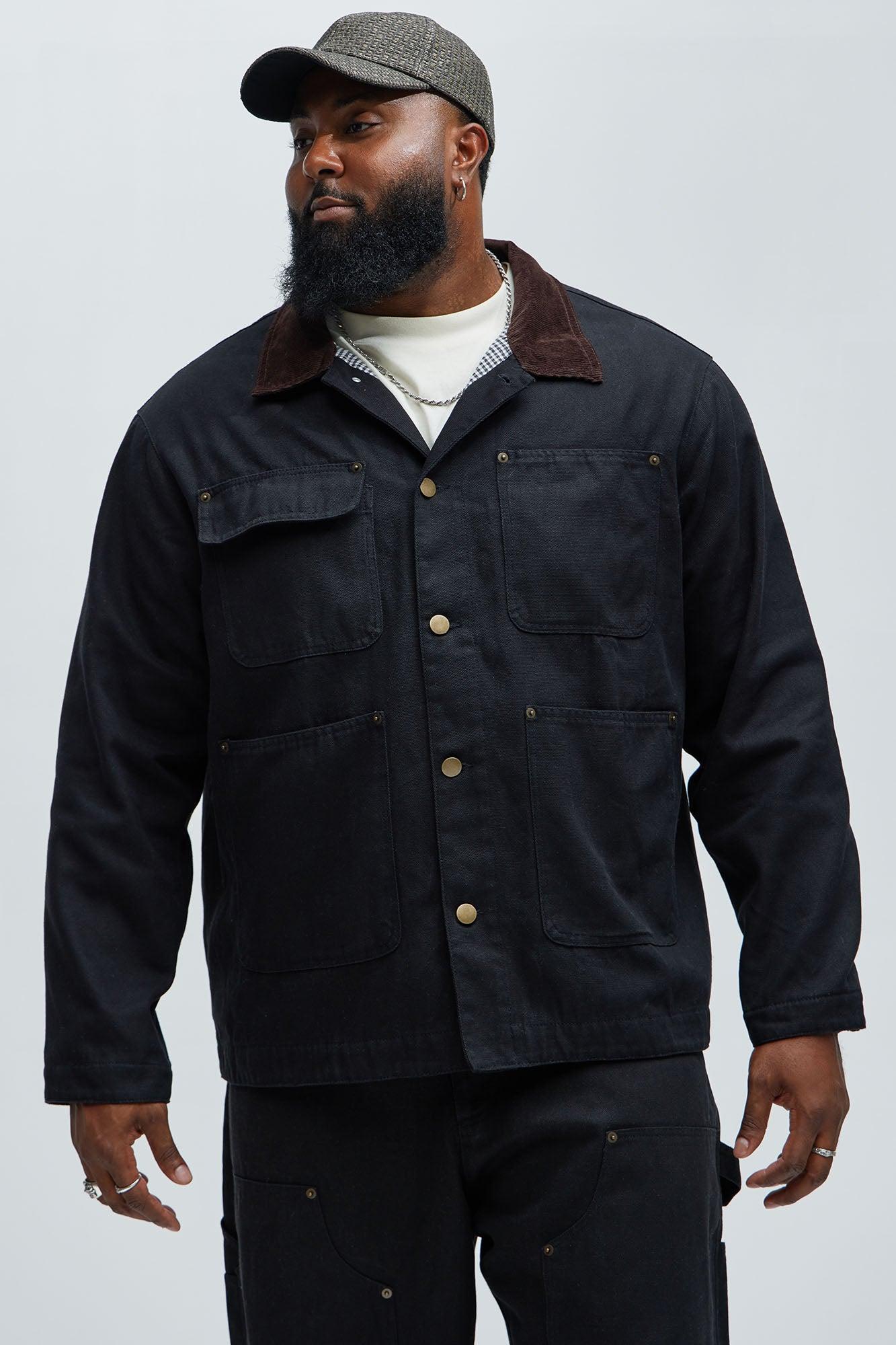 Alexander Utility Canvas Chore Jacket - Black Product Image
