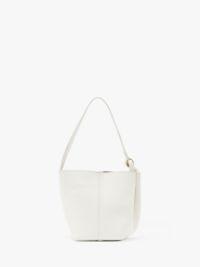 SMALL JWA CORNER BUCKET - LEATHER BUCKET BAG in white | JW Anderson US  Product Image