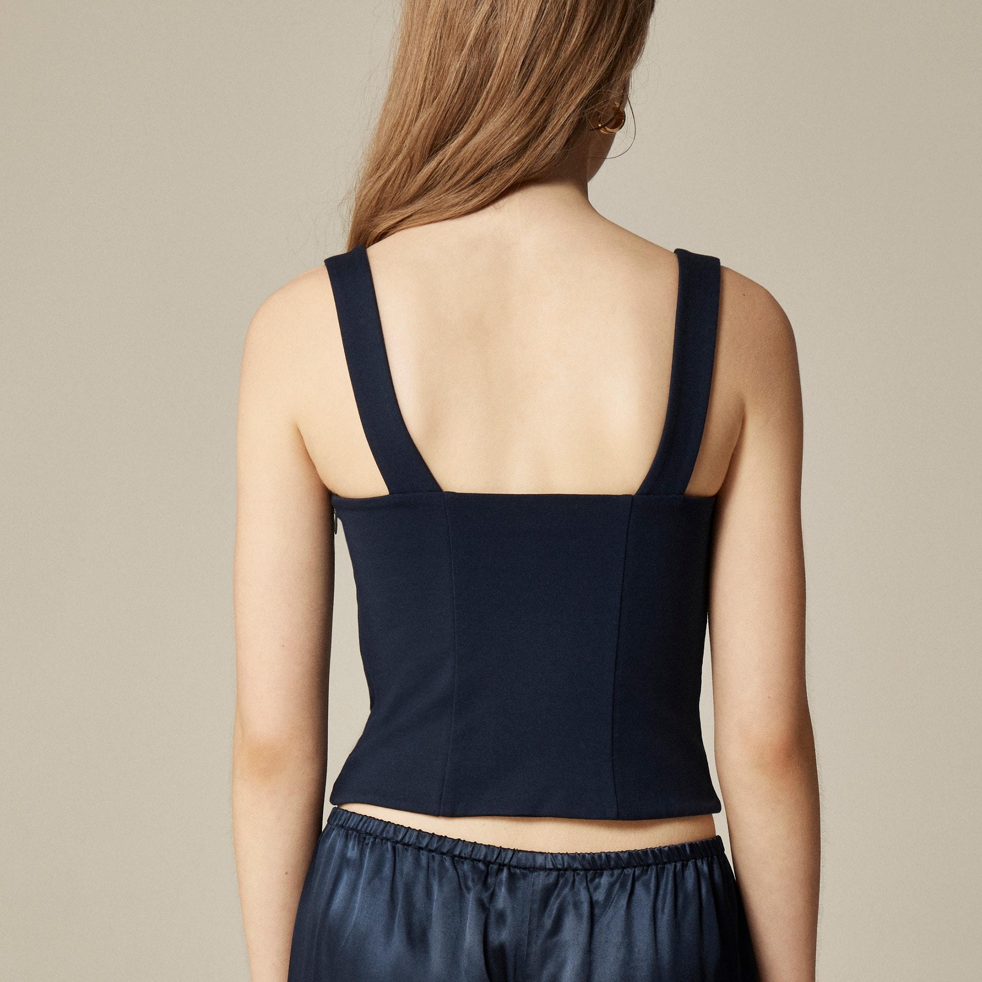 Corset top in stretch ponte Product Image