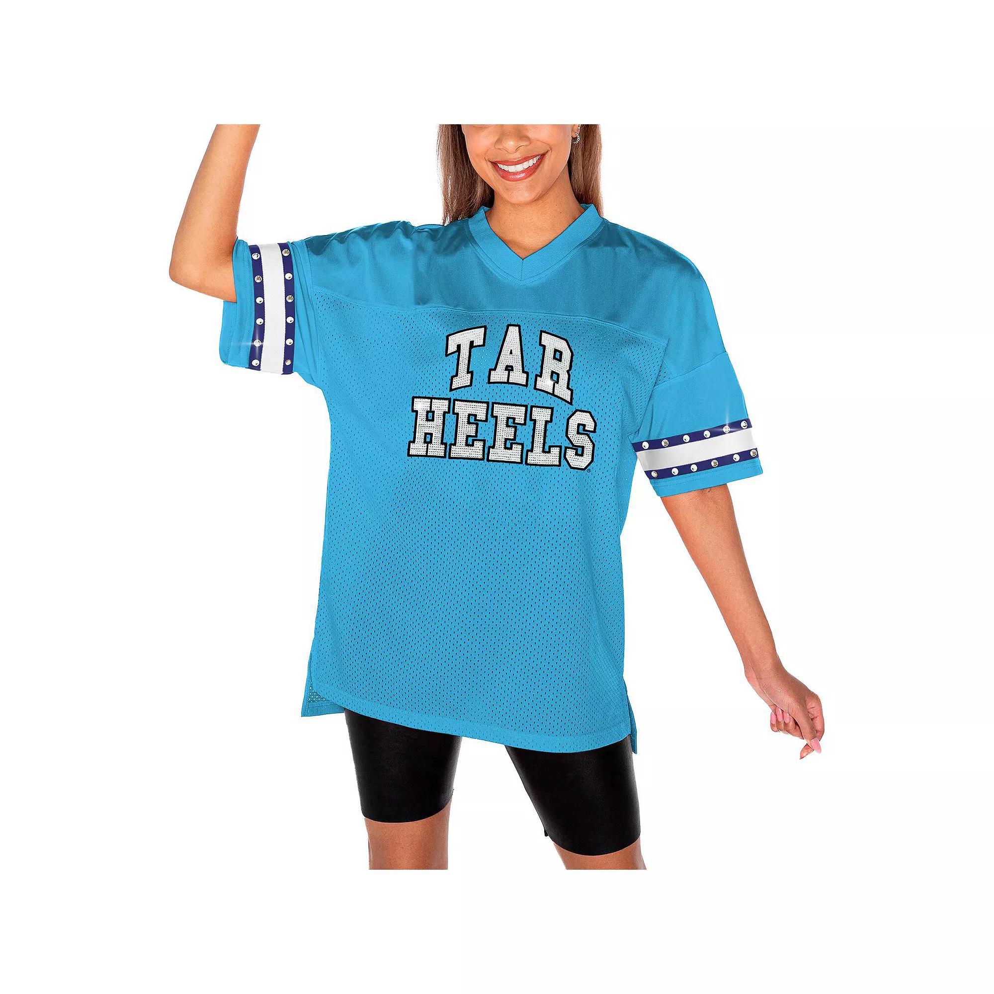 Women's Gameday Couture Light Blue North Carolina Tar Heels Until Kickoff Rhinestone Fashion T-Shirt,  Product Image
