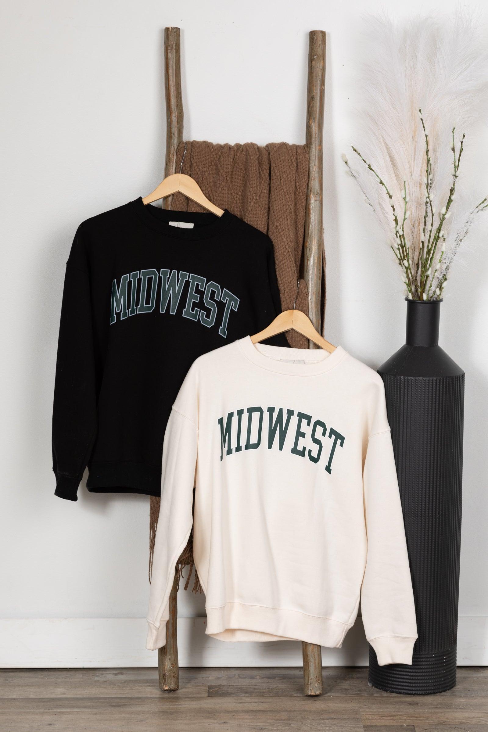 Midwest Printed Fleece Round Neck Sweatshirts Product Image