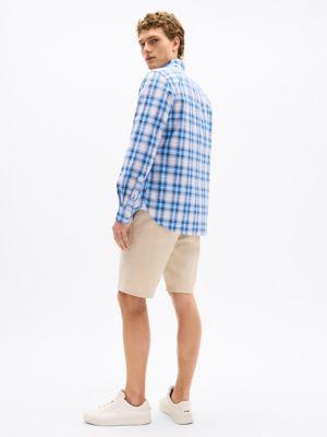 Regular Fit Plaid Stretch Poplin Shirt Product Image