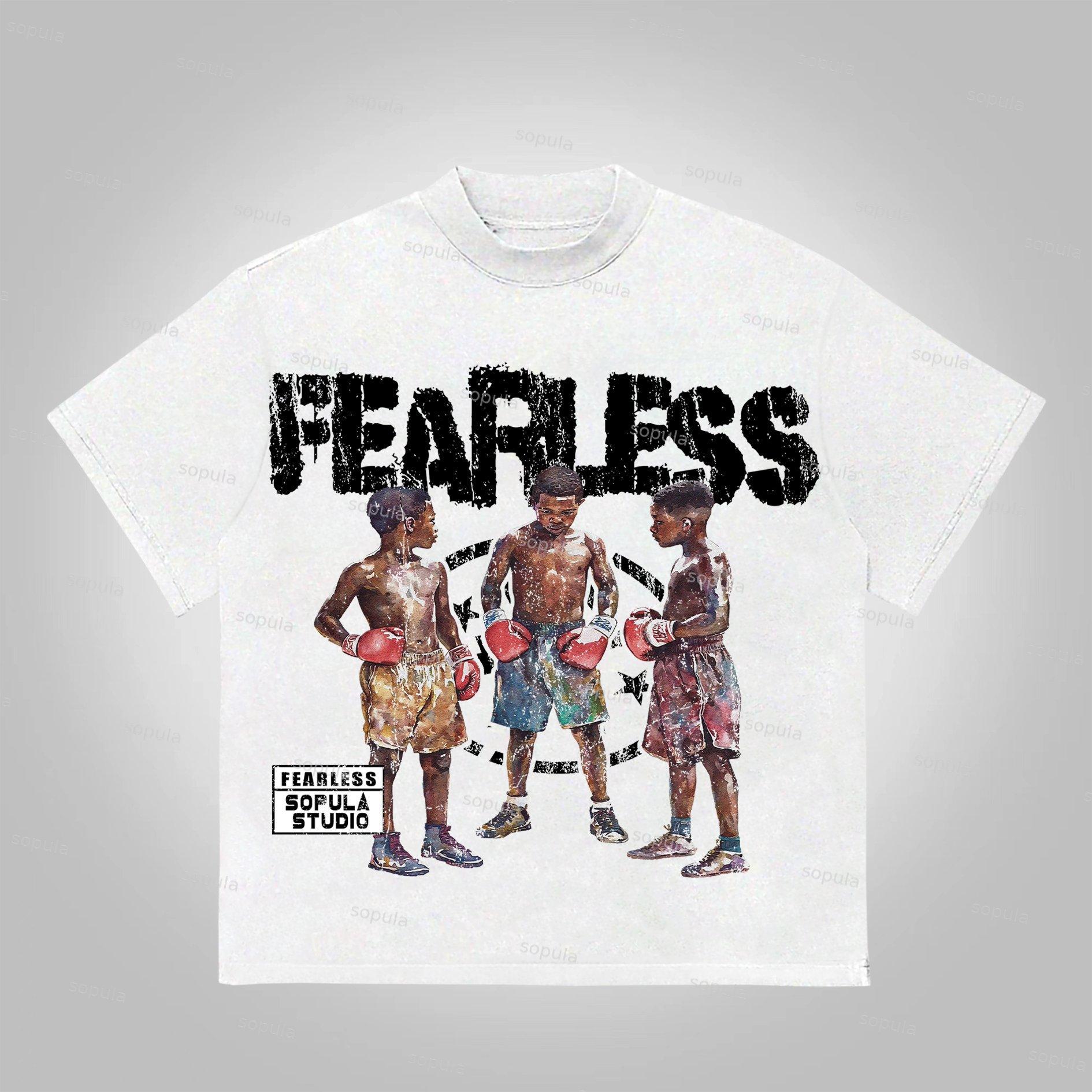 Sopula Studio Boxer Fearless Graphic Print Cotton T-Shirt Product Image