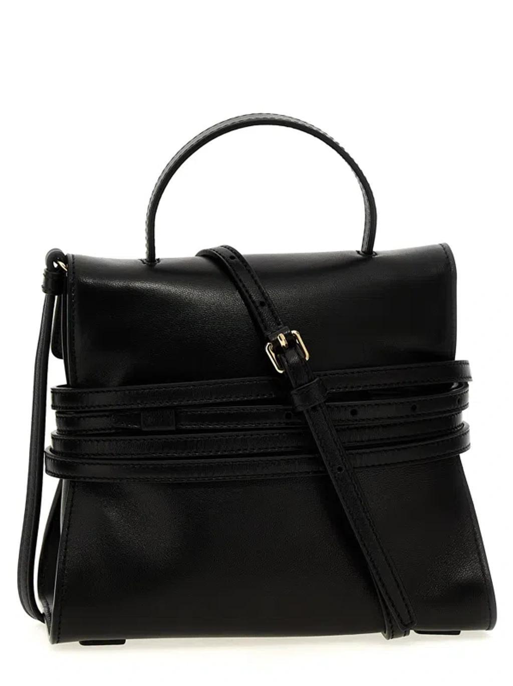 MOSCHINO Black Tie Me Small Satchel Product Image