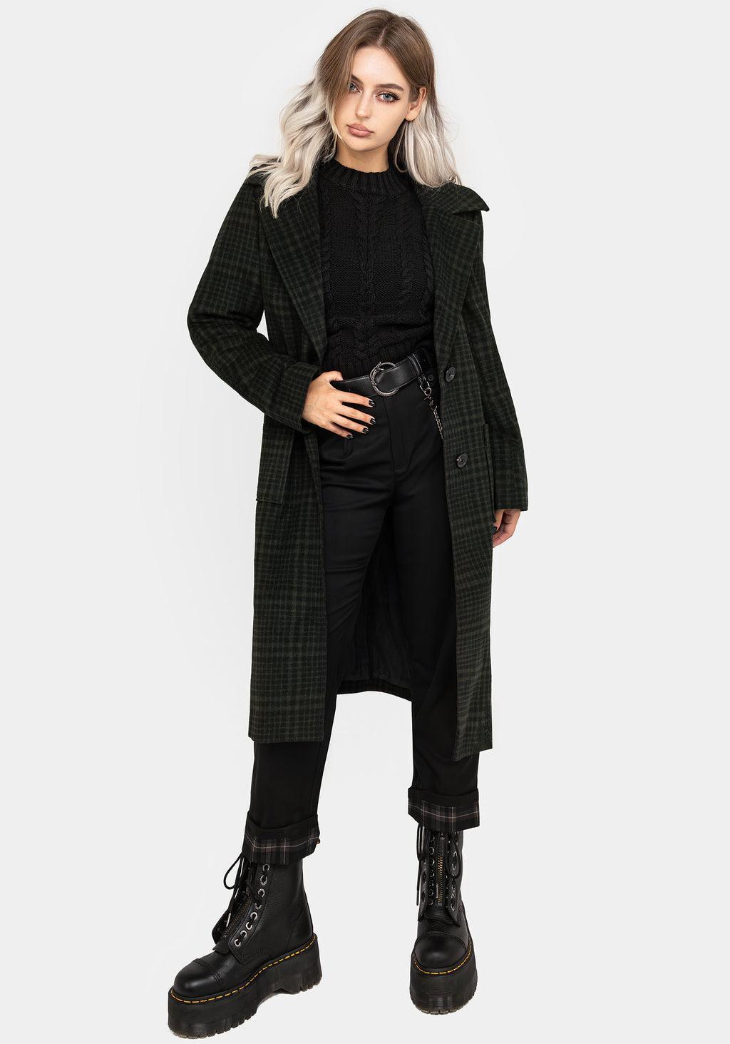 Jackdaw Check Wool Blend Duster Coat Product Image