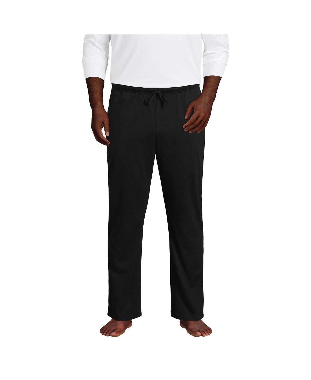 Big & Tall Lands End Knit Jersey Sleep Pants, Mens Grey Heather Product Image