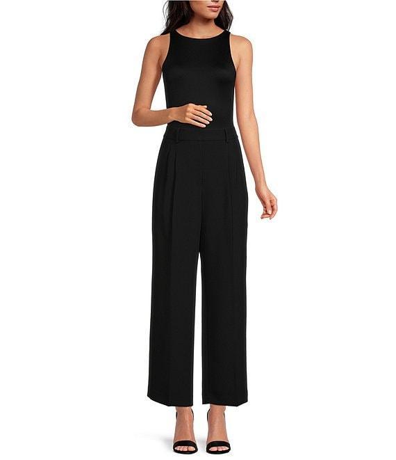 Gianni Bini Hartley Crepe Pleated Straight Wide Leg Coordinating Pants Product Image