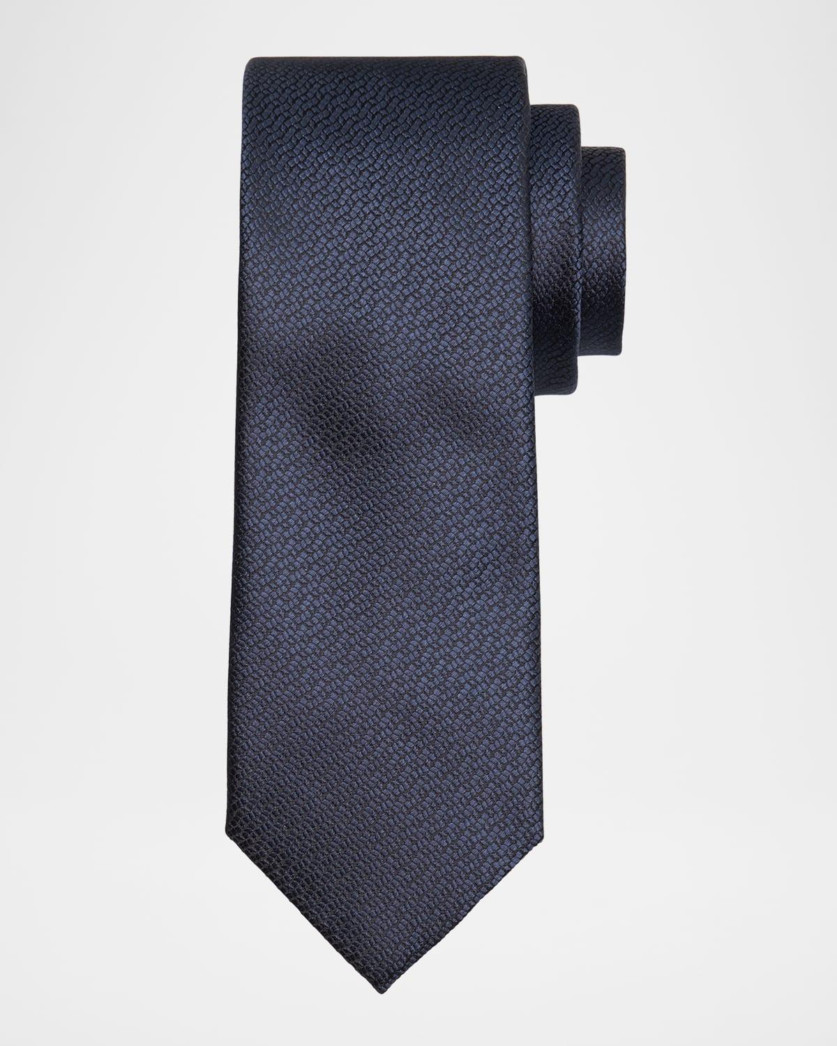 Mens Wave Jacquard Silk Tie Product Image