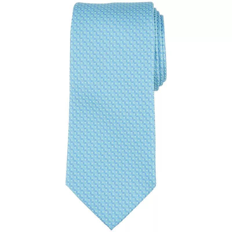 Mens Bespoke Geometric Tie, Blue Pierce Product Image